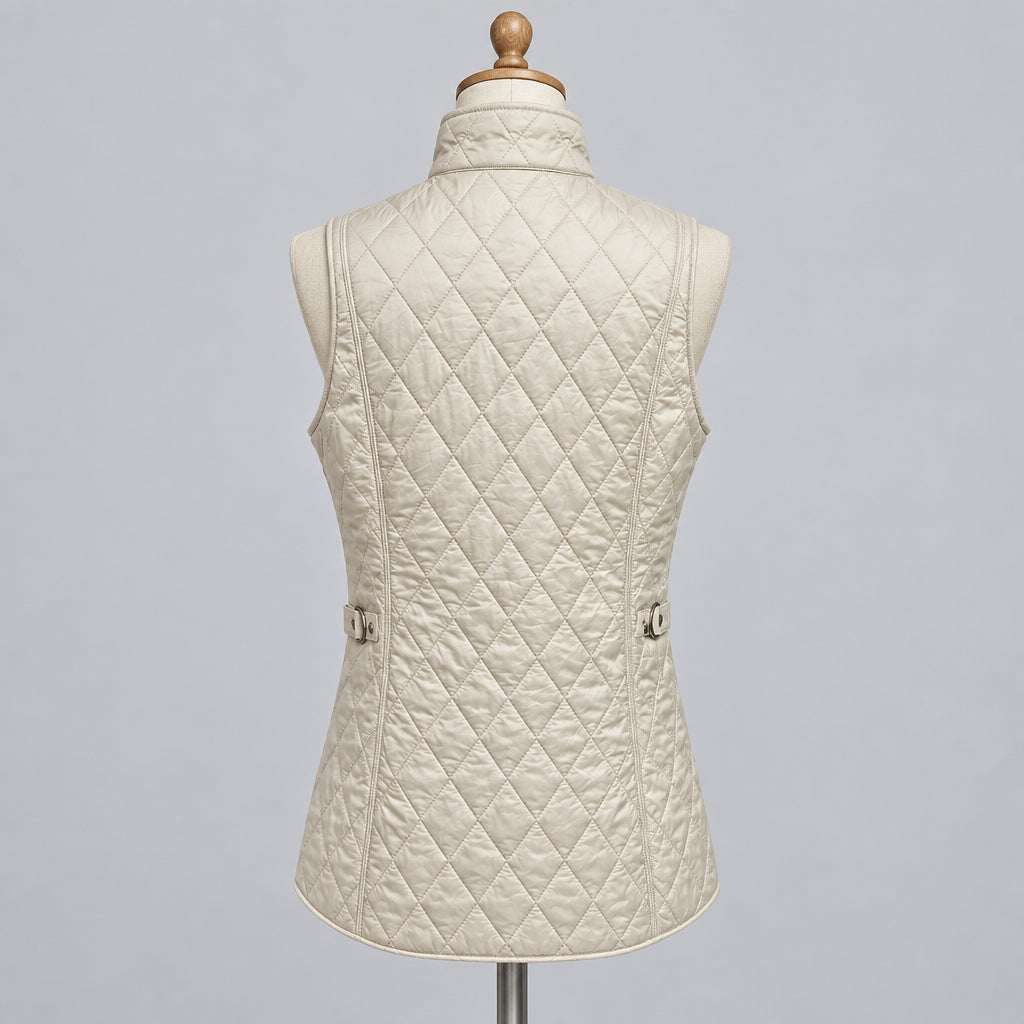Barbour khaki quilted vest, size 10