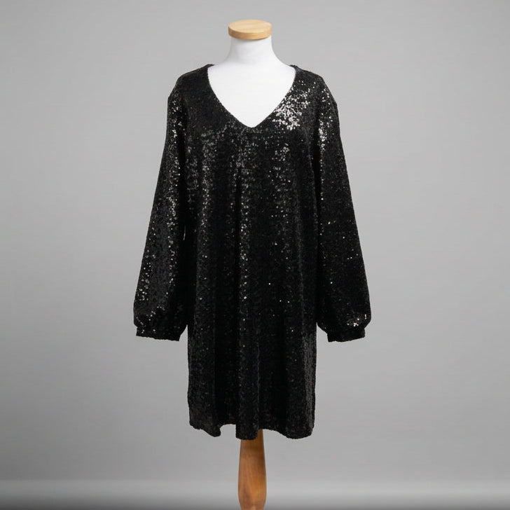 Tyler Boe black sequin dress, size XL