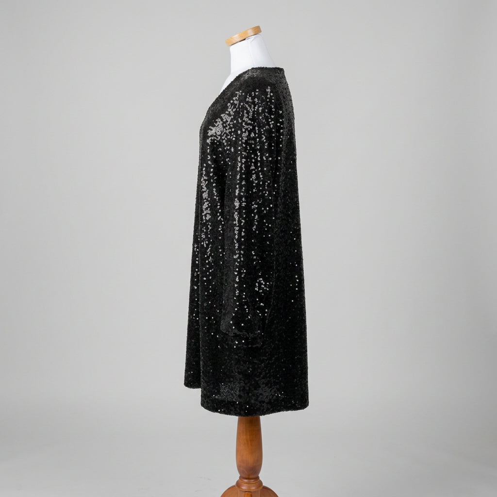 Tyler Boe black sequin dress, size XL