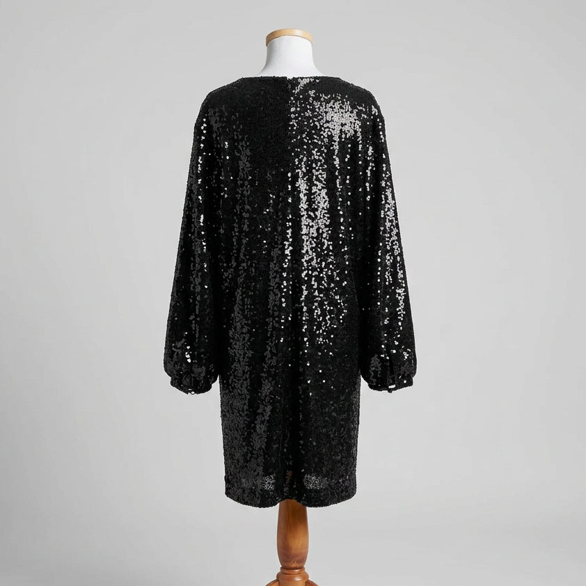 Tyler Boe black sequin dress, size XL