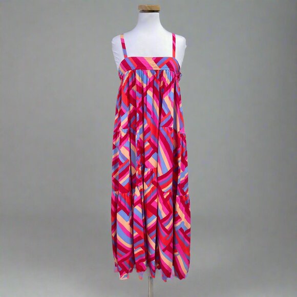 Abel the Label magenta print dress, size S, NEW WITH TAGS!
