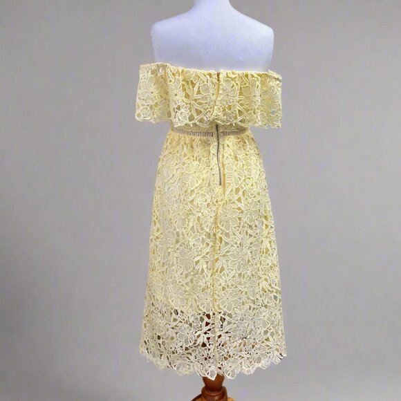 ASTR butter yellow lace dress, size S