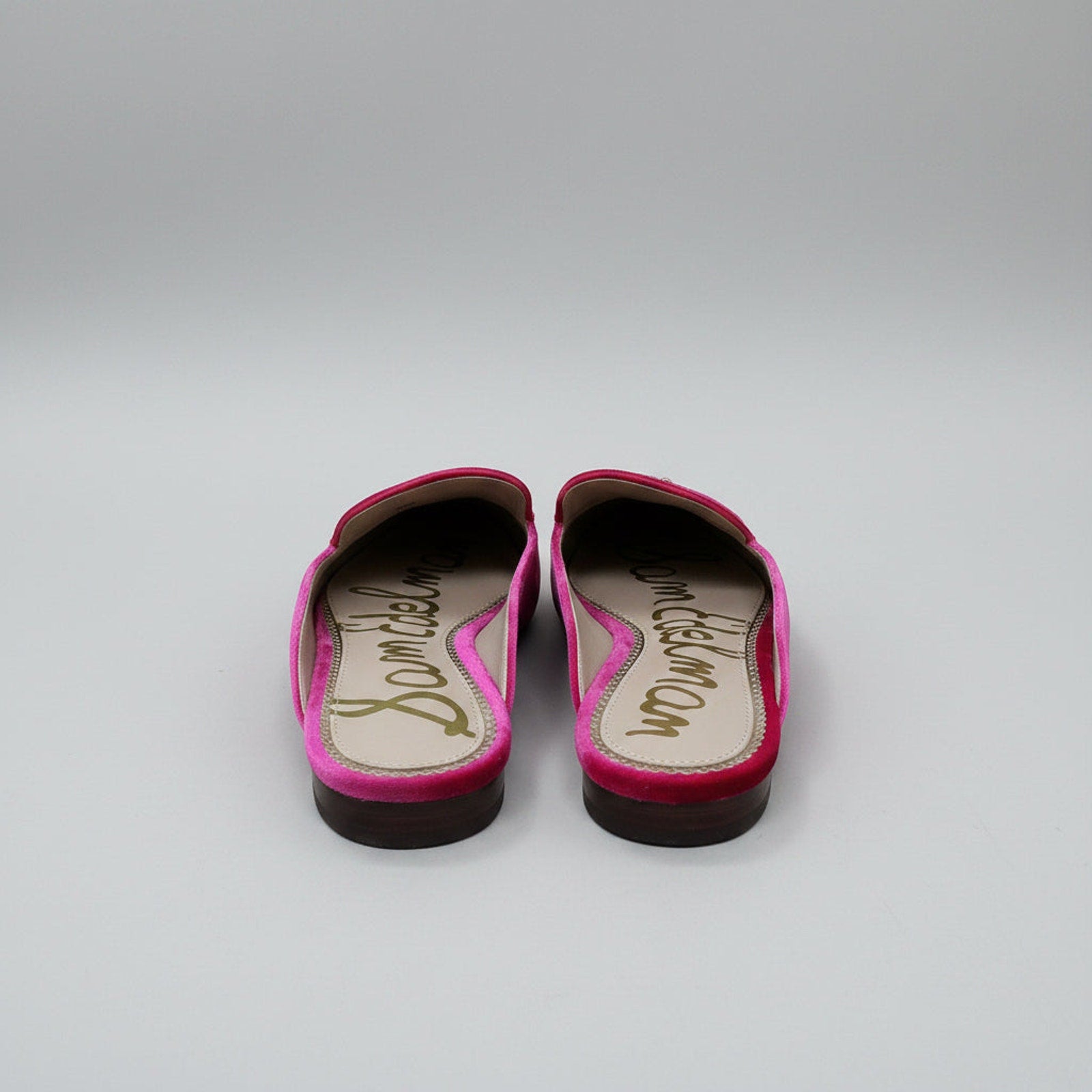 Sam Edelman fuchsia velvet Linnie slides, size 5, BRAND NEW!