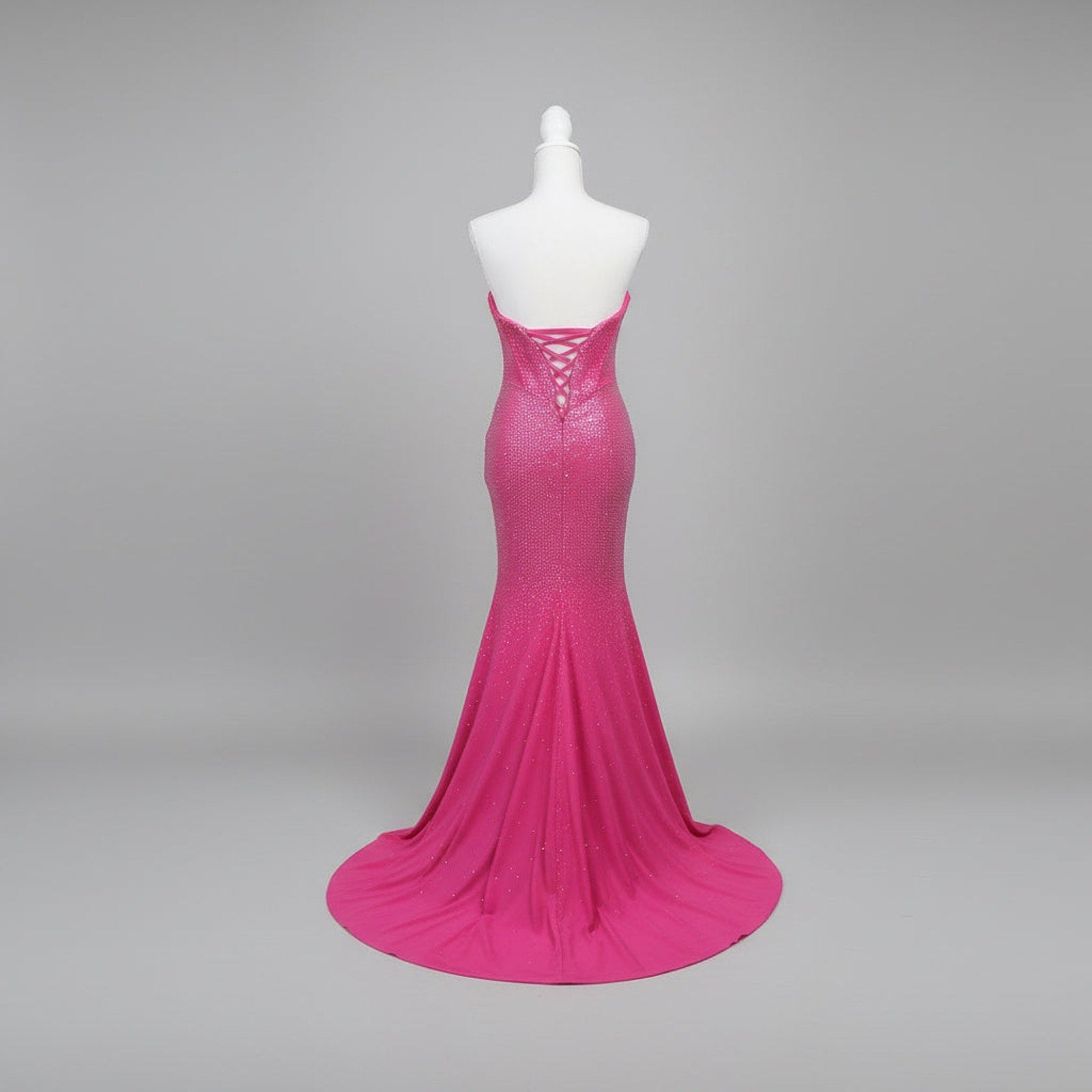 Mori Lee pink strapless corset jeweled dress, Size 0