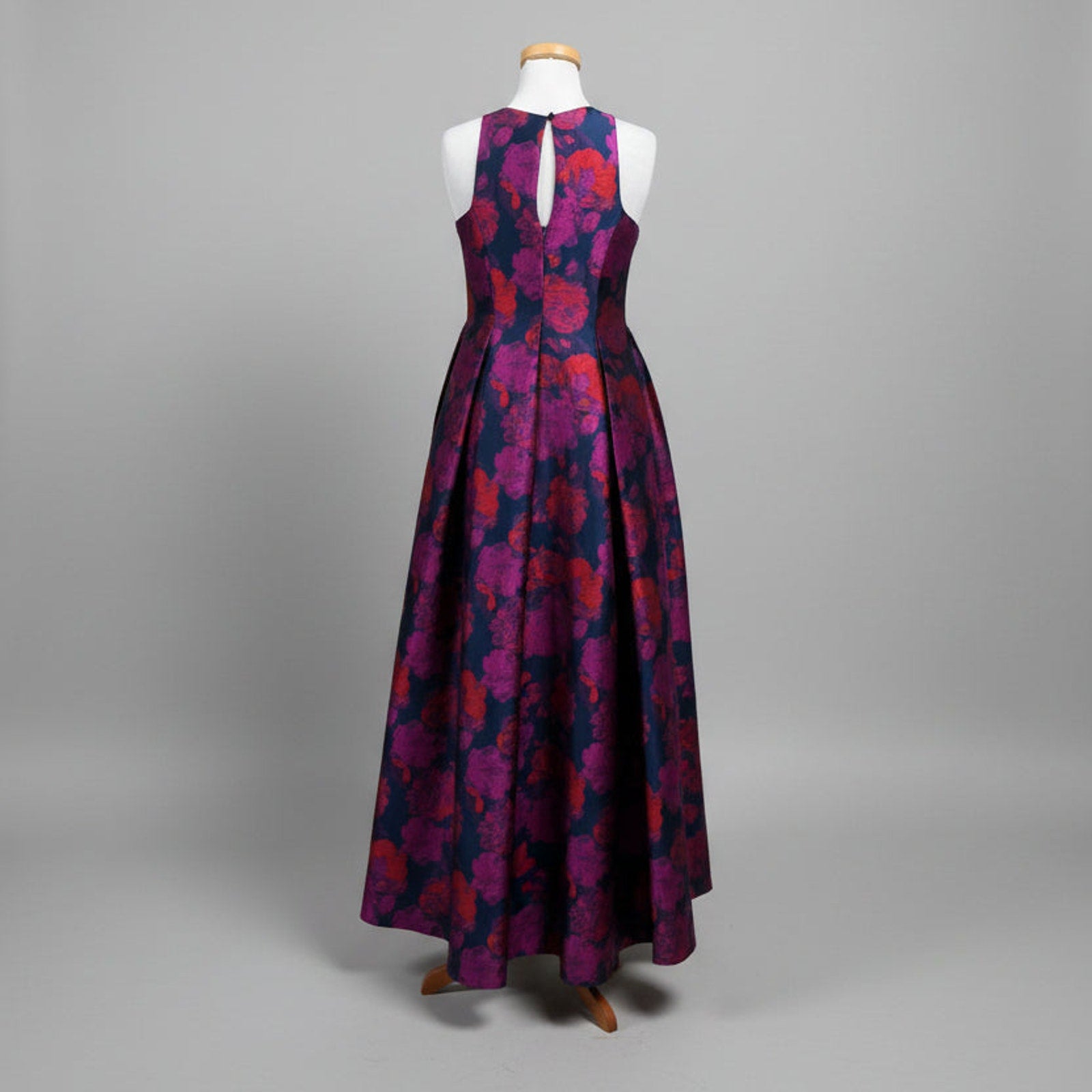 Aidan navy and magenta floral dress, size 6