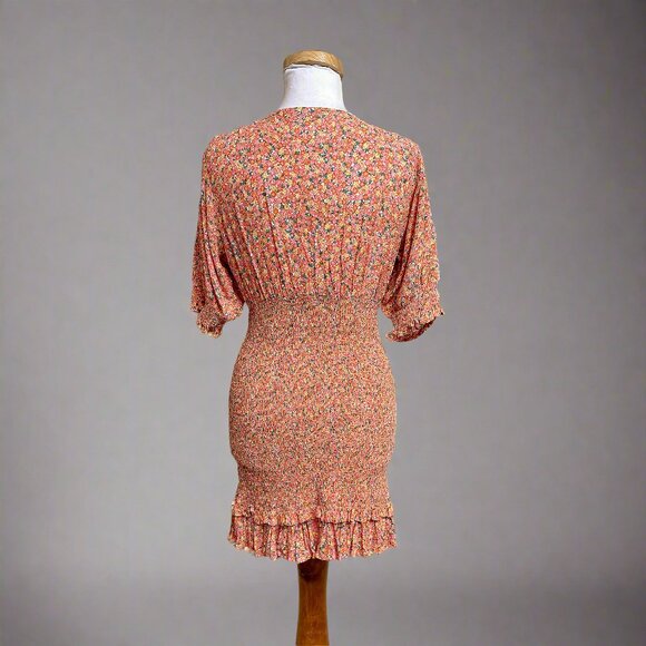 Faithful the Brand coral floral dress, size 4