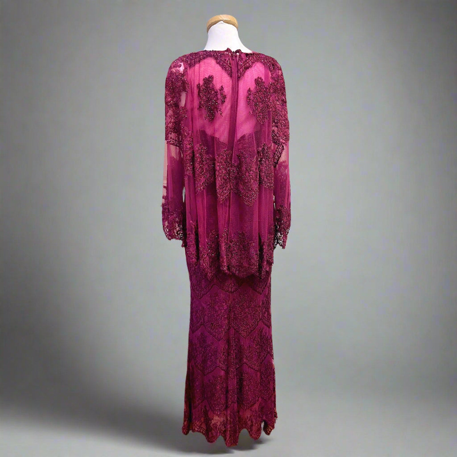 Montage Mon Cheri burgundy dress, size M