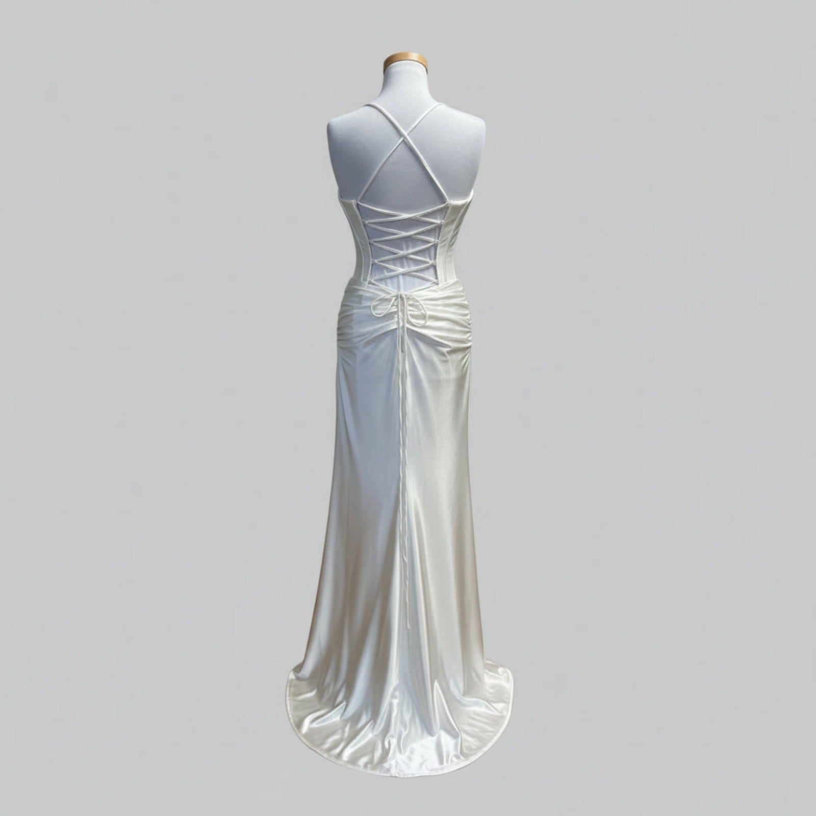 LaFemme white satin dress, size 4