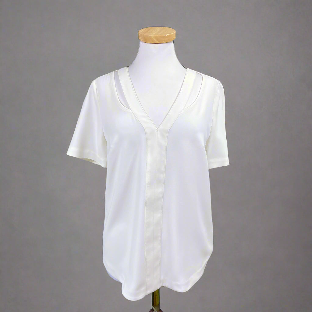 Trina Turk white blouse, size S, NEW WITH TAGS!