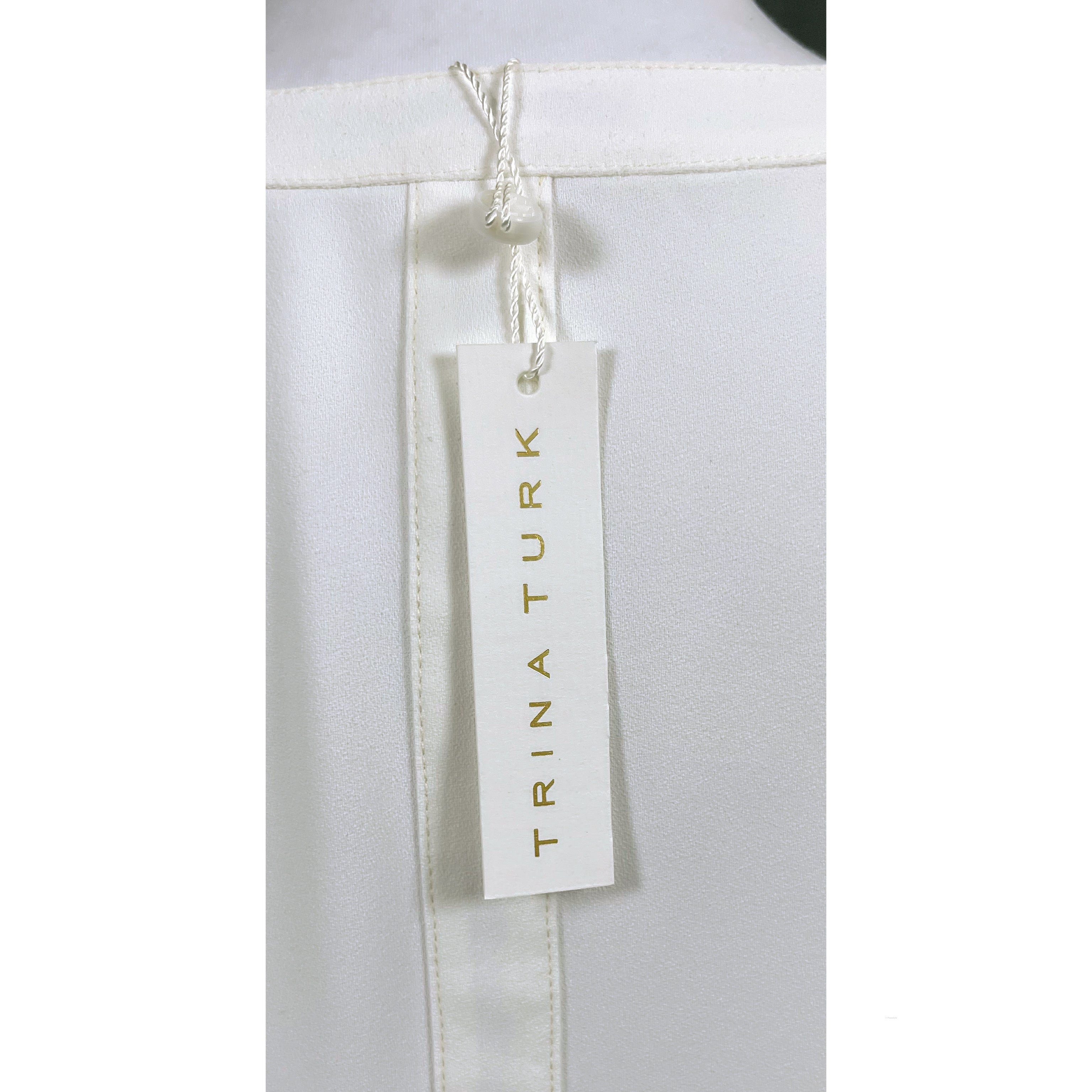 Trina Turk white blouse, size S, NEW WITH TAGS!