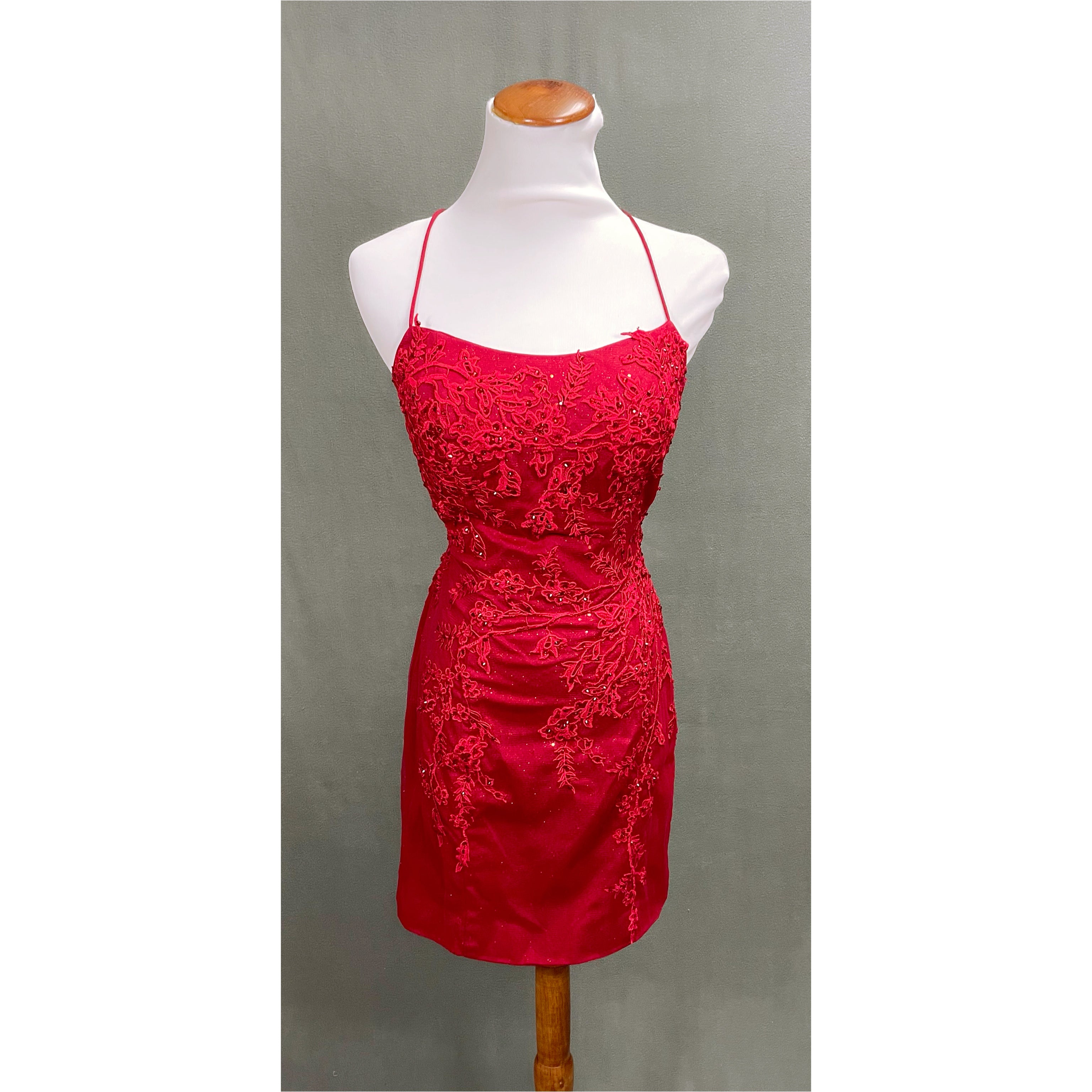 B. Darlin red dress, size 5/6
