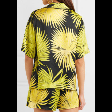 De La Vali black, green, and yellow tropical Kid shorts set, size 10/12, LIKE NEW!