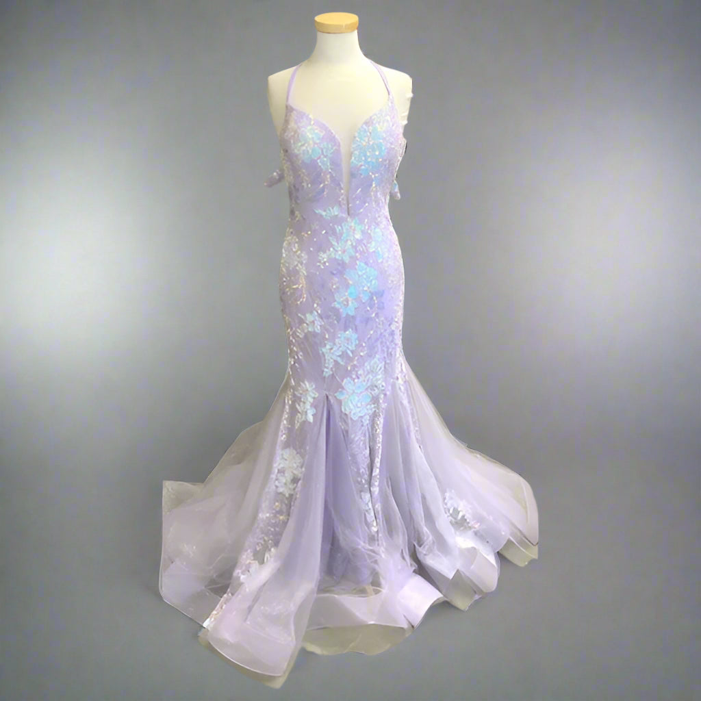 Alyce Paris lilac sequin dress, size 6, NEW WITH TAGS!