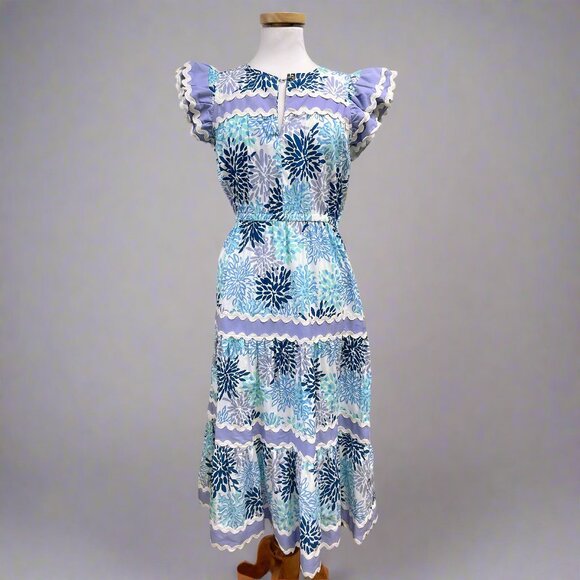 Sail to Sable blue and lavender dress, size S