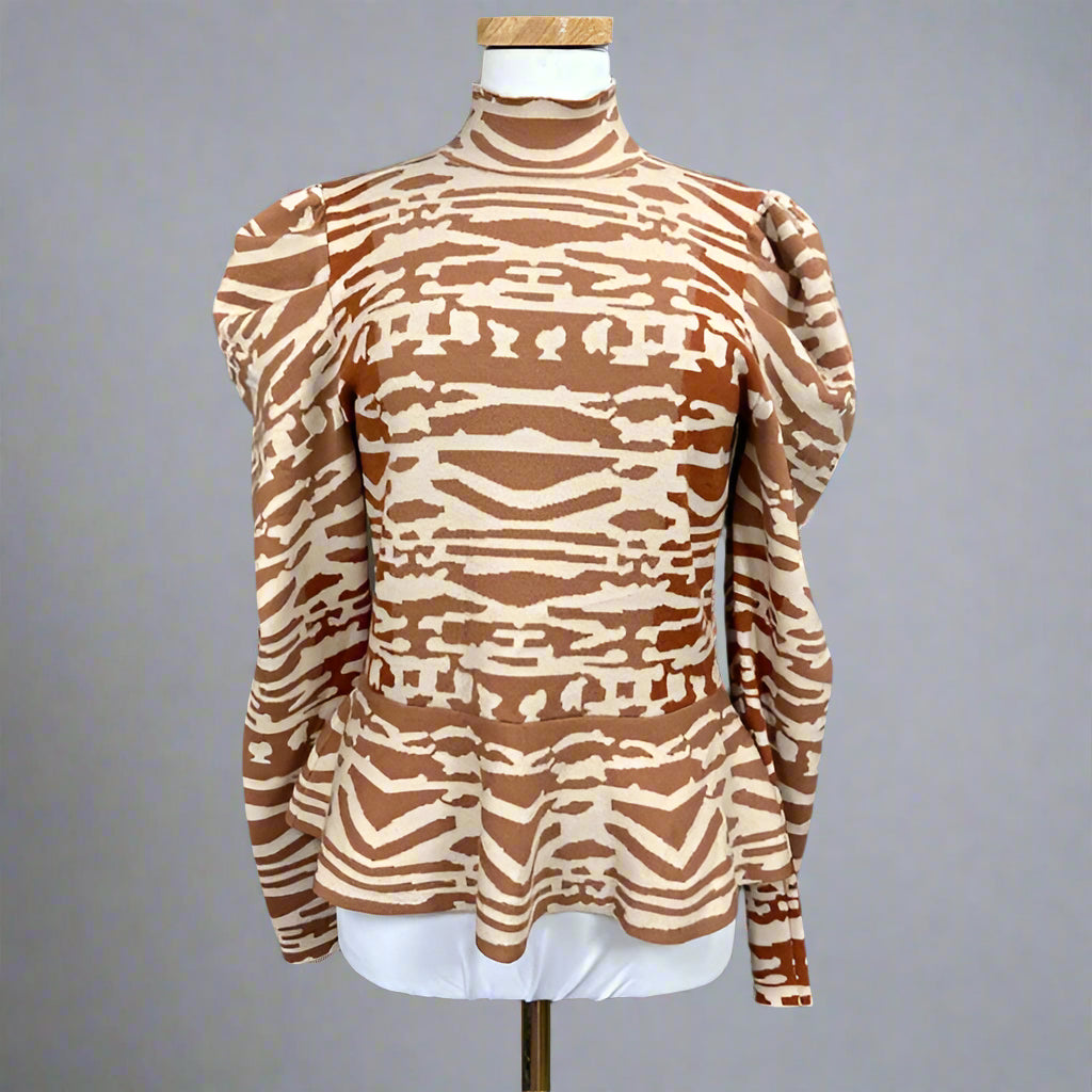 Ulla Johnson cinnamon Velentina Intarsia sweater, size S