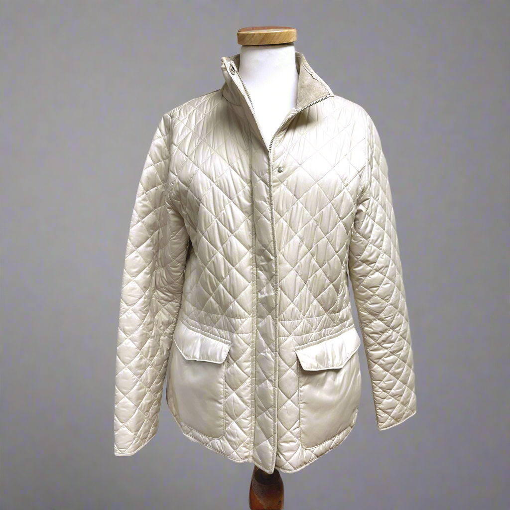 Peter Millar cream quilted Blakely jacket, size M