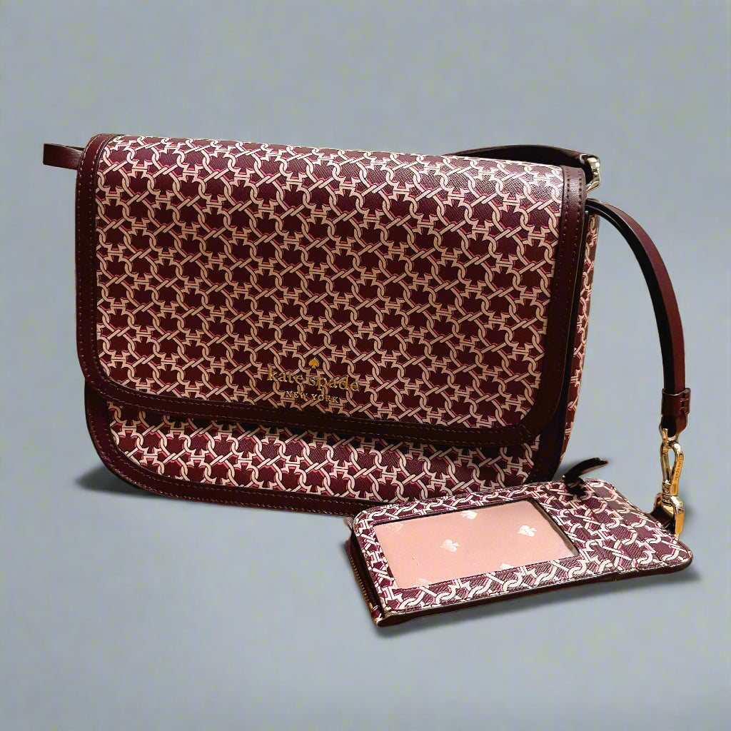 Kate Spade burgundy and pink Link shoulder bag, LIKE NEW!