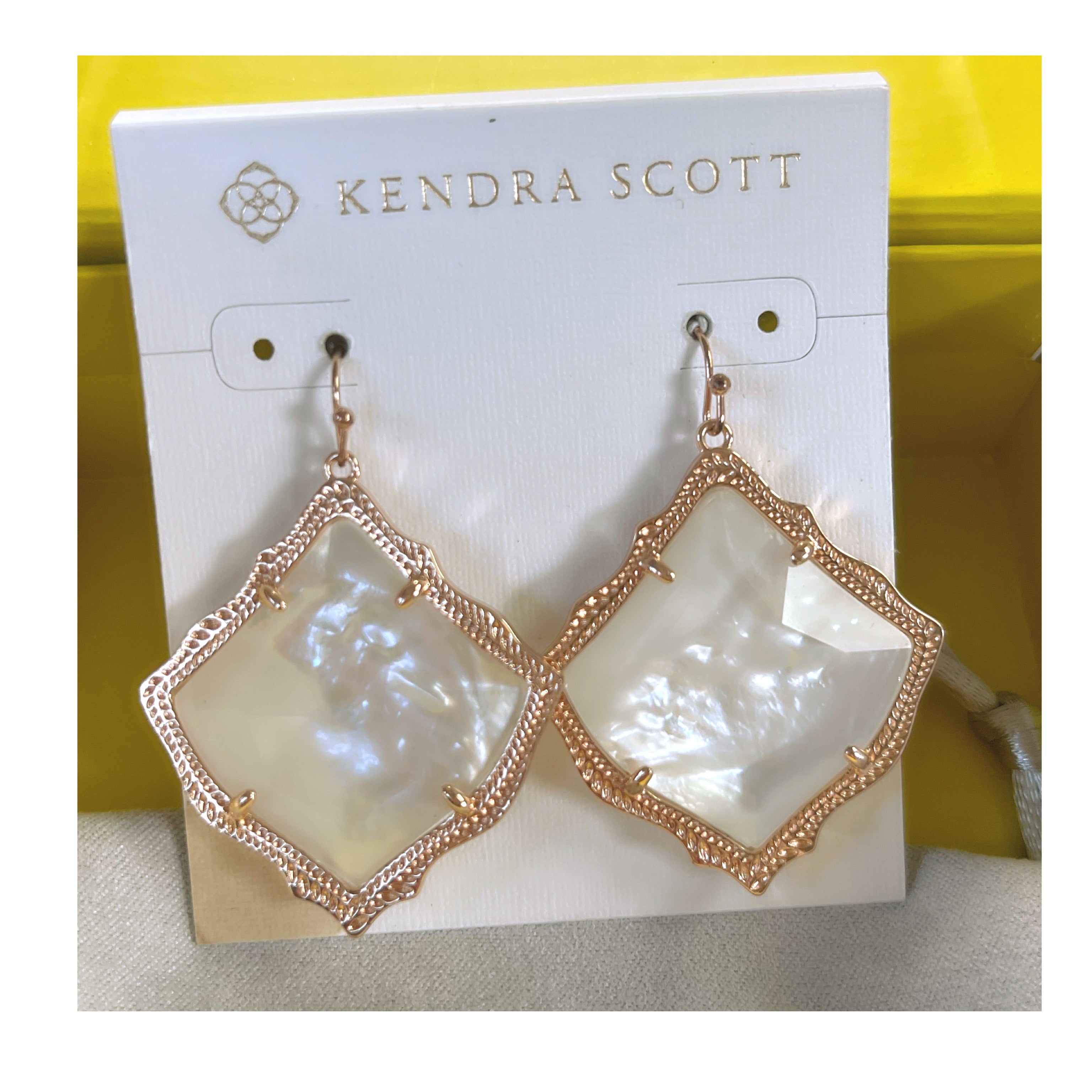 Kendra Scott "Kristen" mother of pearl earrings, NEW IN BOX!