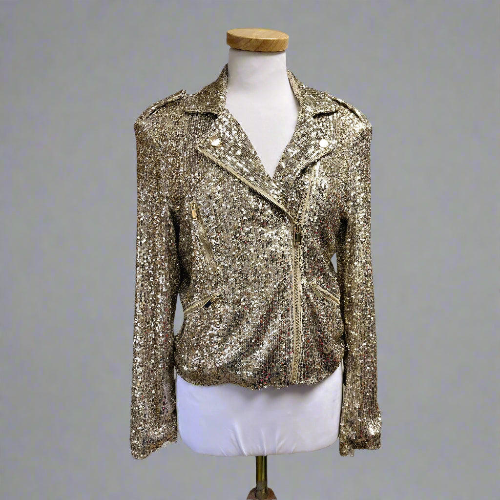 Generation Love gold sequin jacket, size M, NEW WITH TAGS!