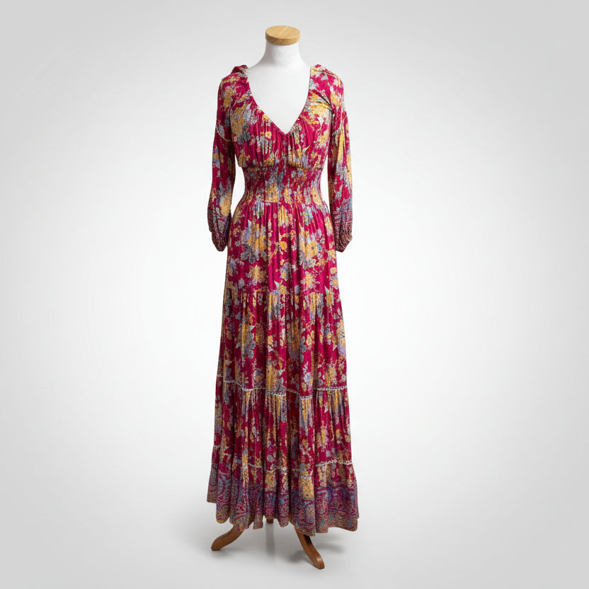 Sea Lustre fuchsia floral dress, size S/M