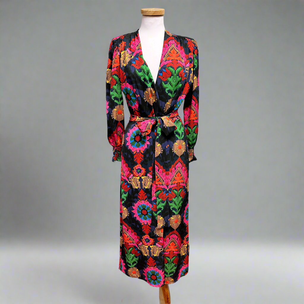 Vilagallo navy floral dress, size L
