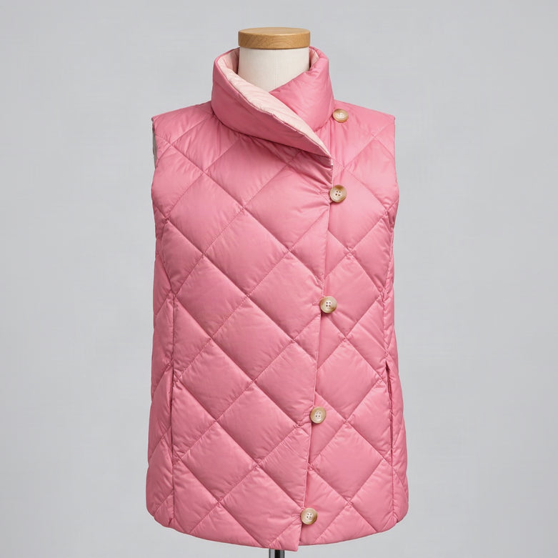 J. McLaughlin pink reversible Vivian puffer vest, size S, NEW WITH TAGS!