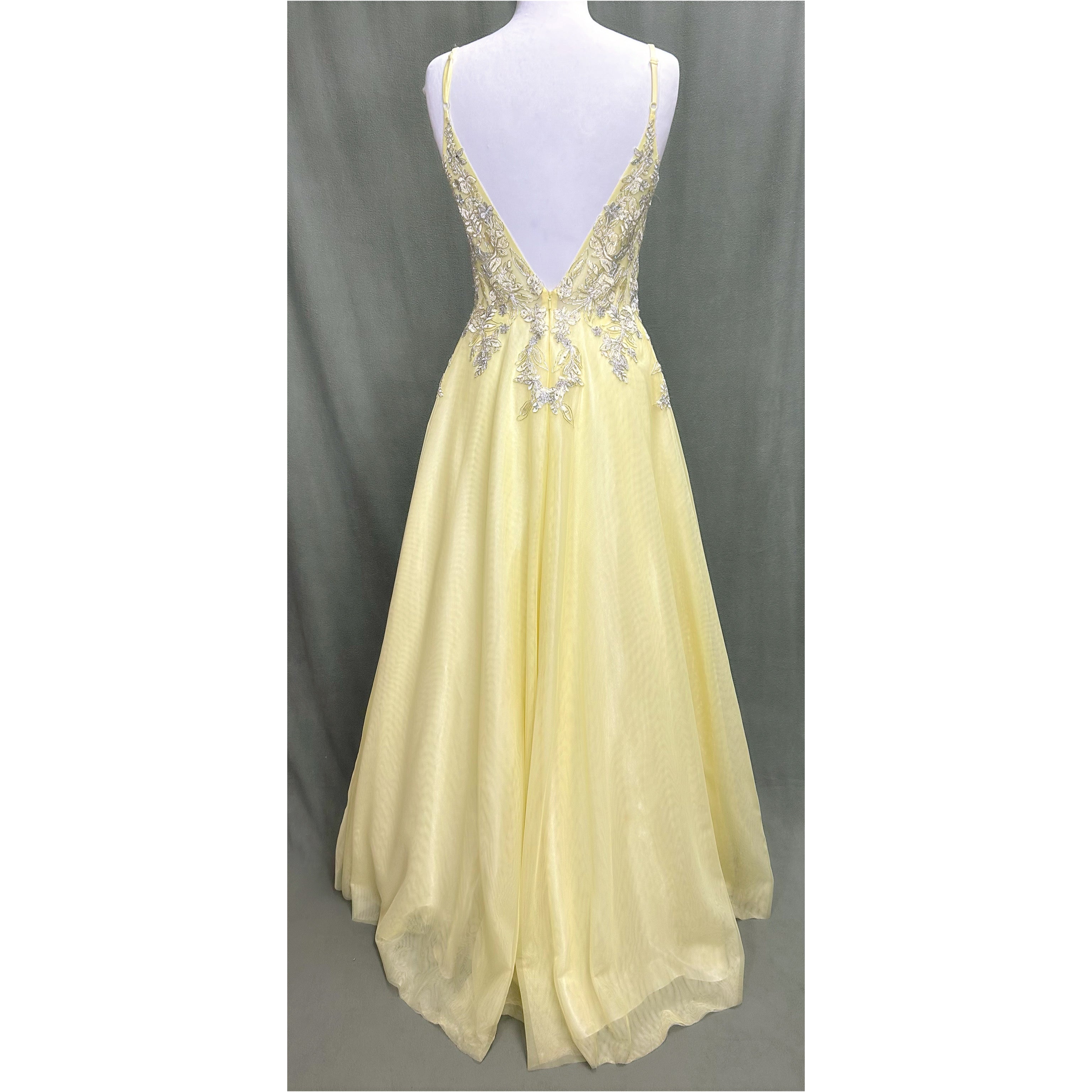 Xscape yellow dress, size 6