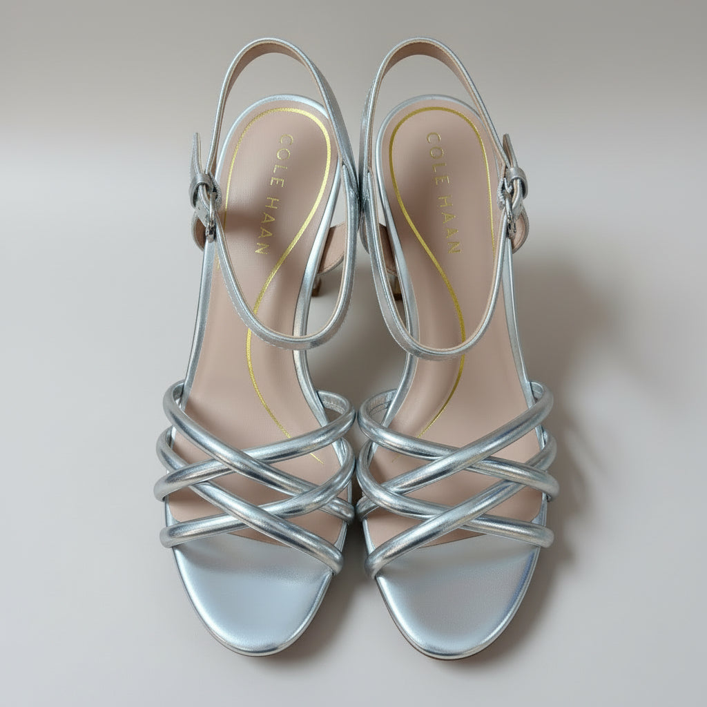 Cole Haan silver shoes, size 6.5, NEW IN BOX!