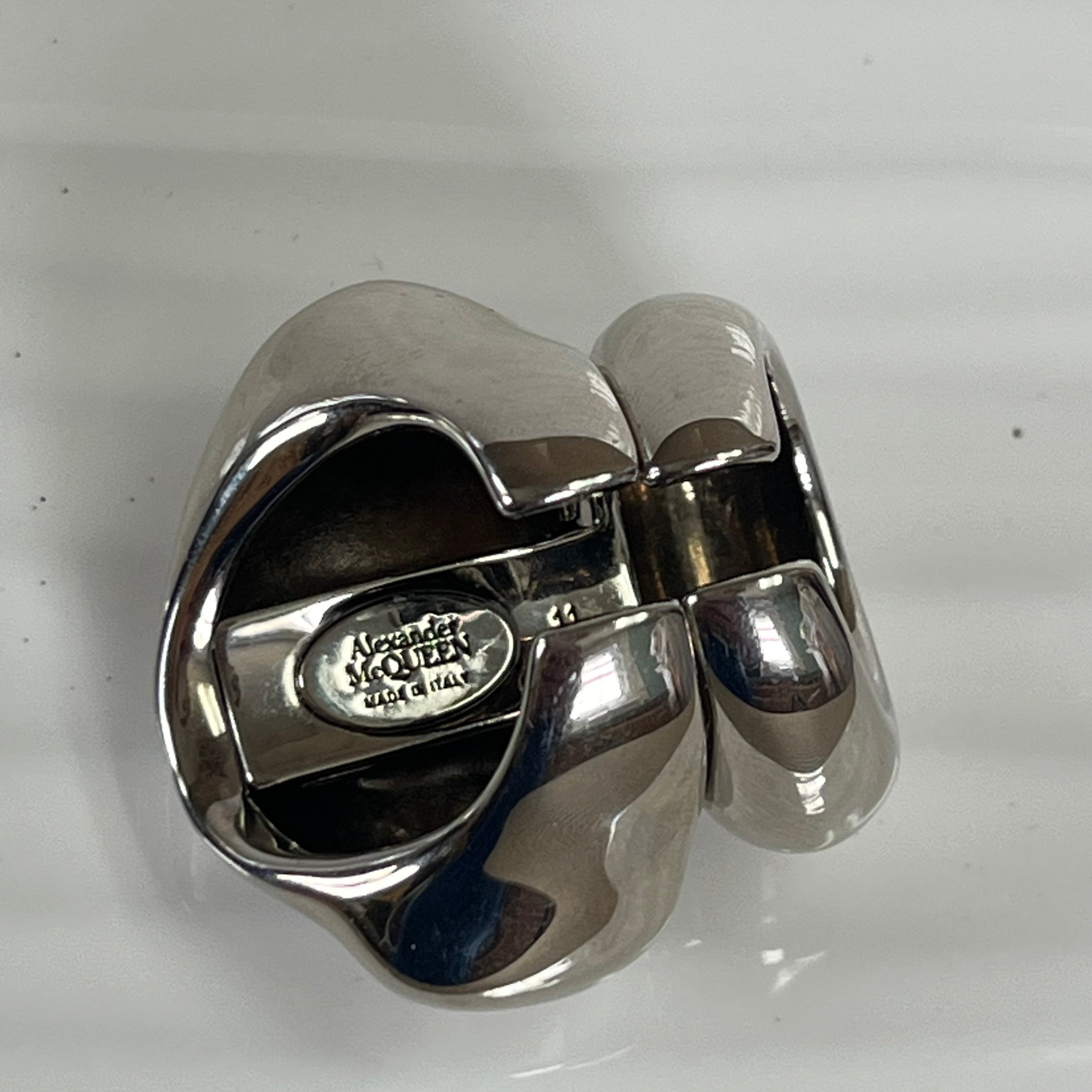 Alexander McQueen silver tone ring
