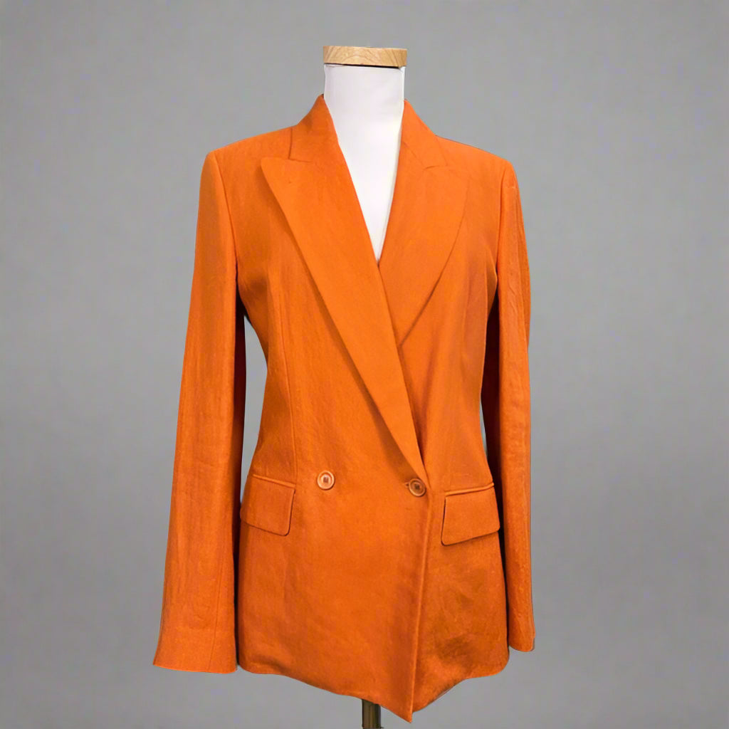 Loro Piana pumpkin linen blazer, size 40 (US 4-6)