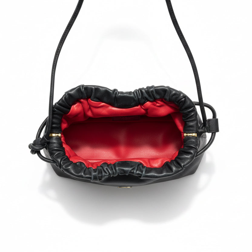 Mansur Gavriel black Mini Cloud clutch bag