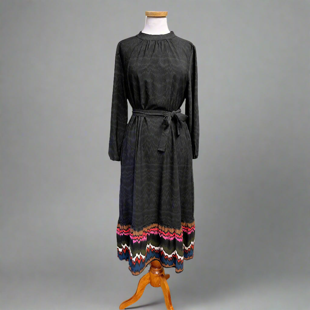Vilagallo black Luna dress, size L, NEW WITH TAGS!