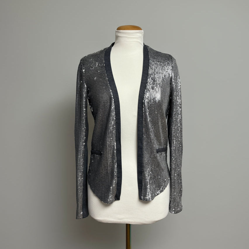 Nell silver sequin jacket, size S, NEW WITH TAGS!