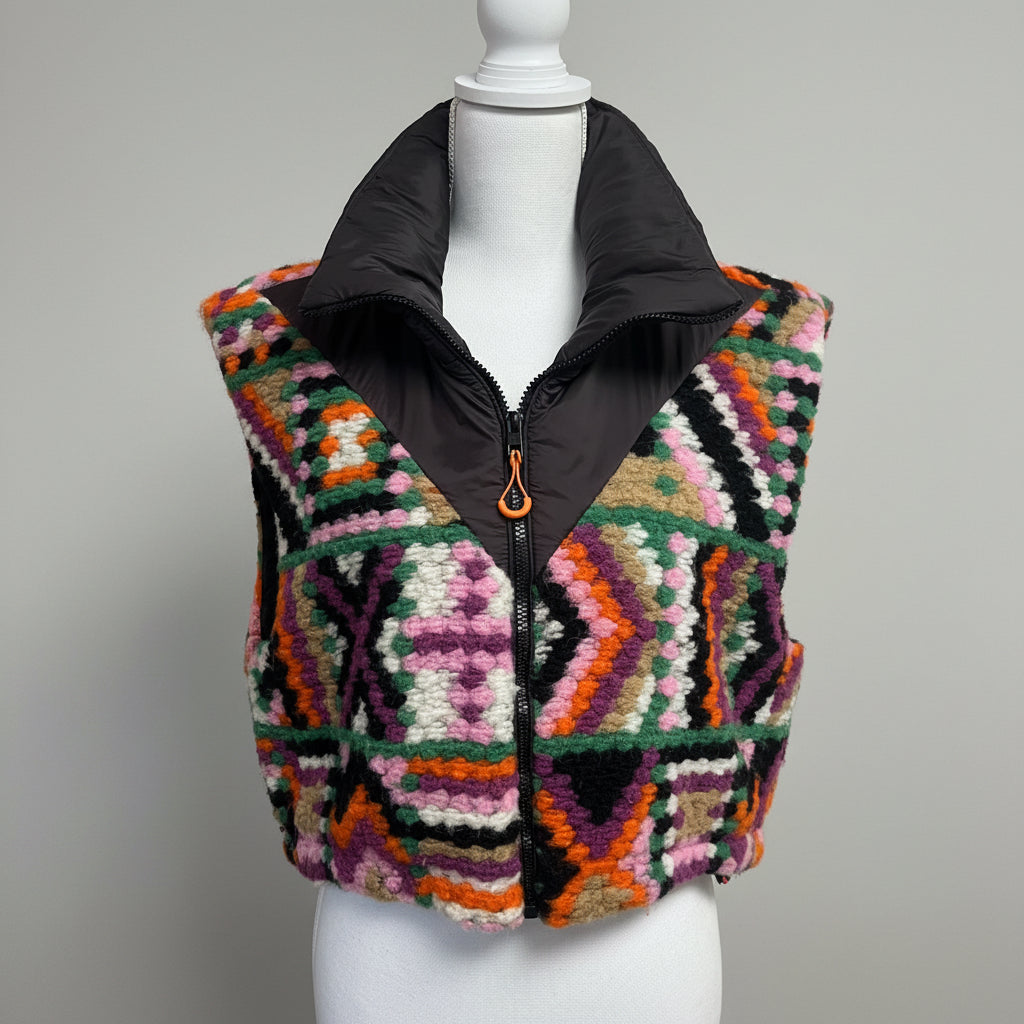 Zara multi-color vest, size XS