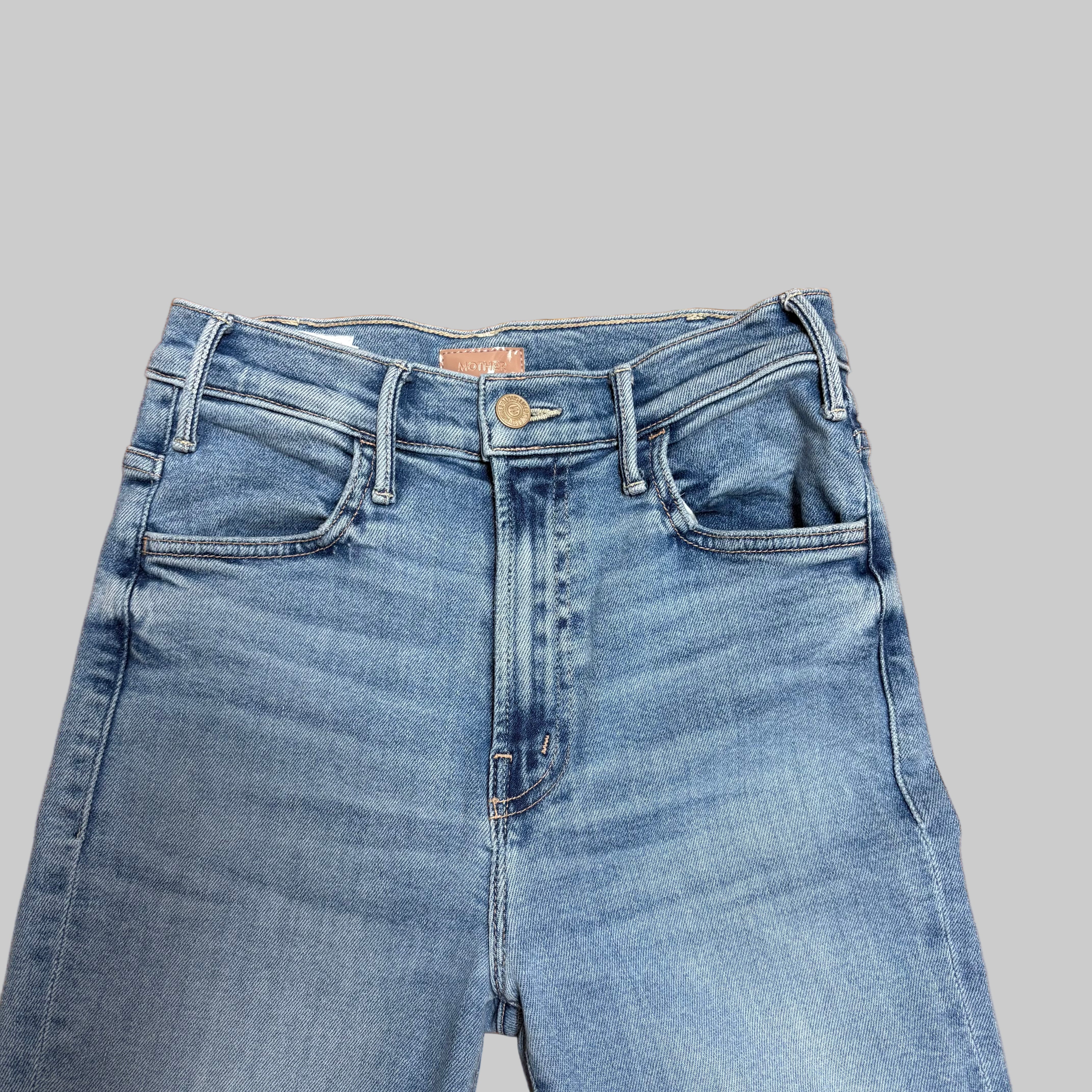 Mother blue Hustler Ankle Fray jeans, size 25