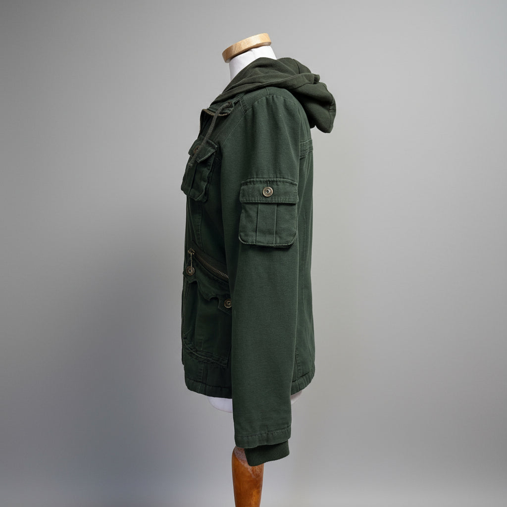 Jack olive green jacket, size L