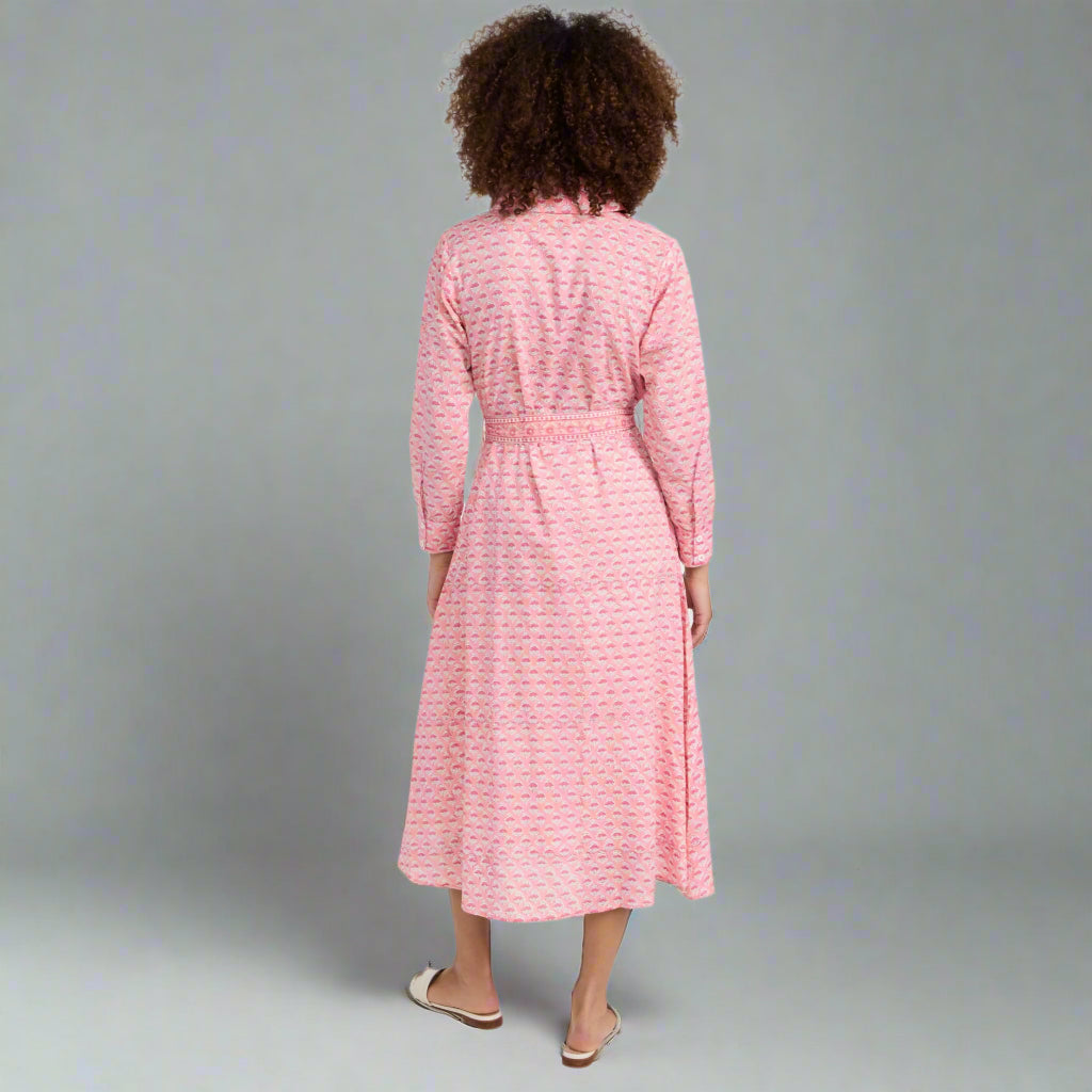 Marea pink and white floral dress, size XS