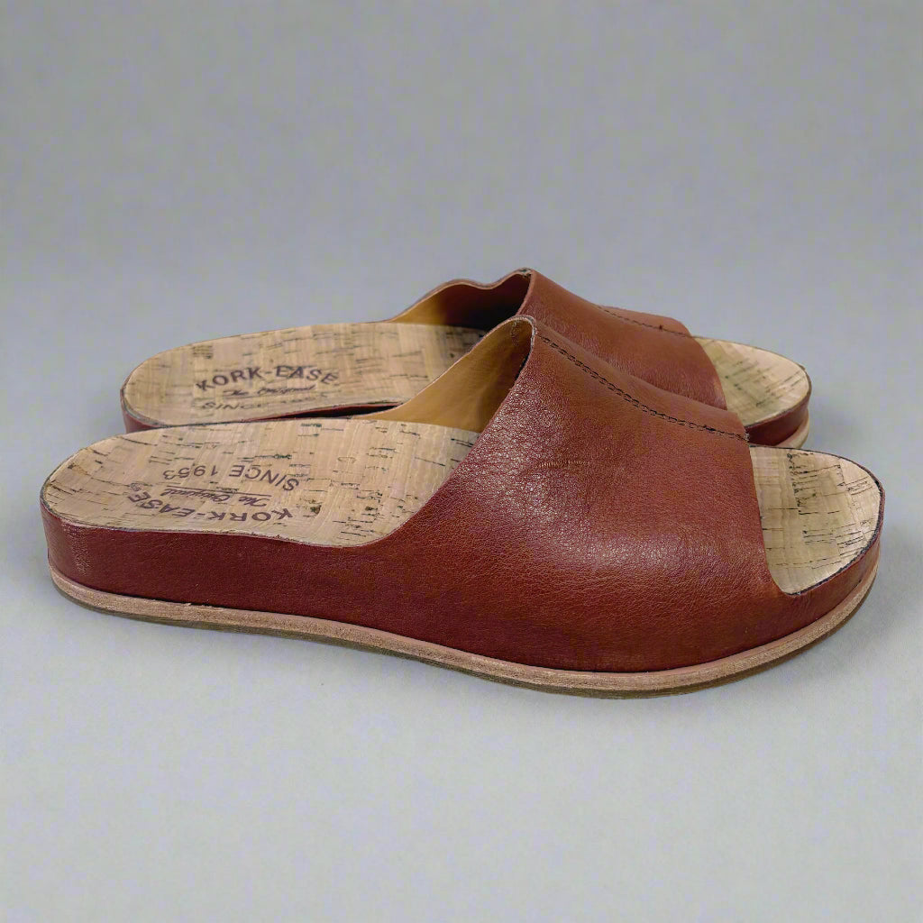 Kork-Ease Tutsi brown sandal, size 8