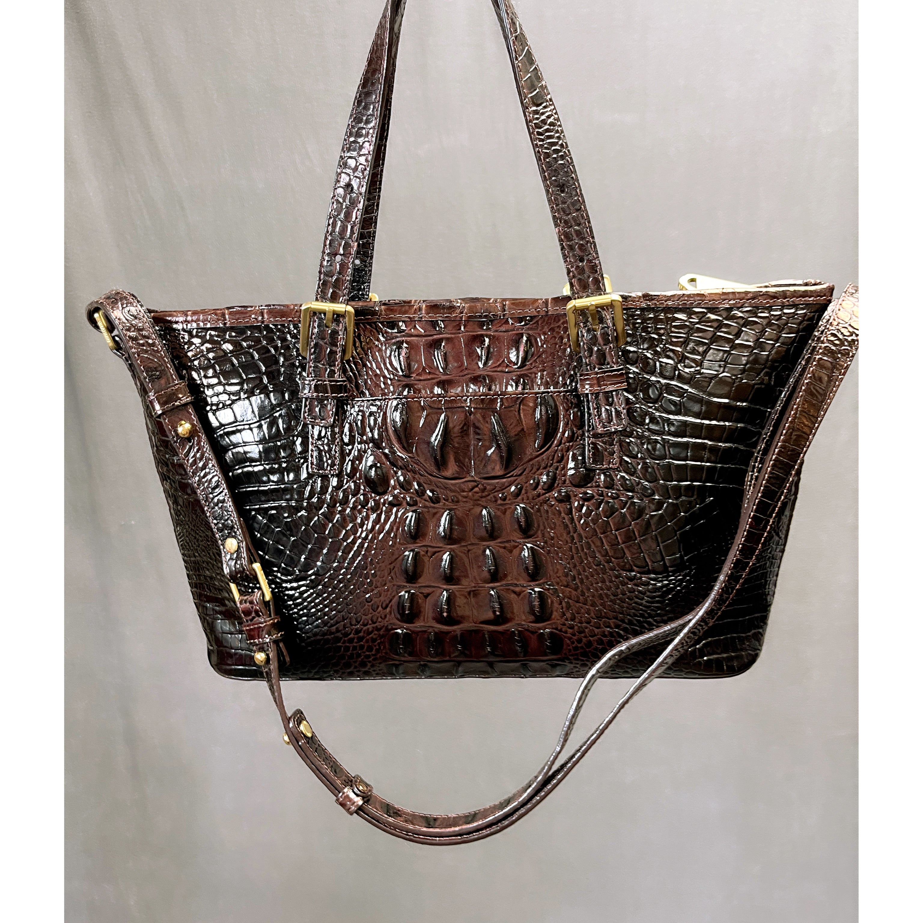 Brahmin brown Mini Asher Tote