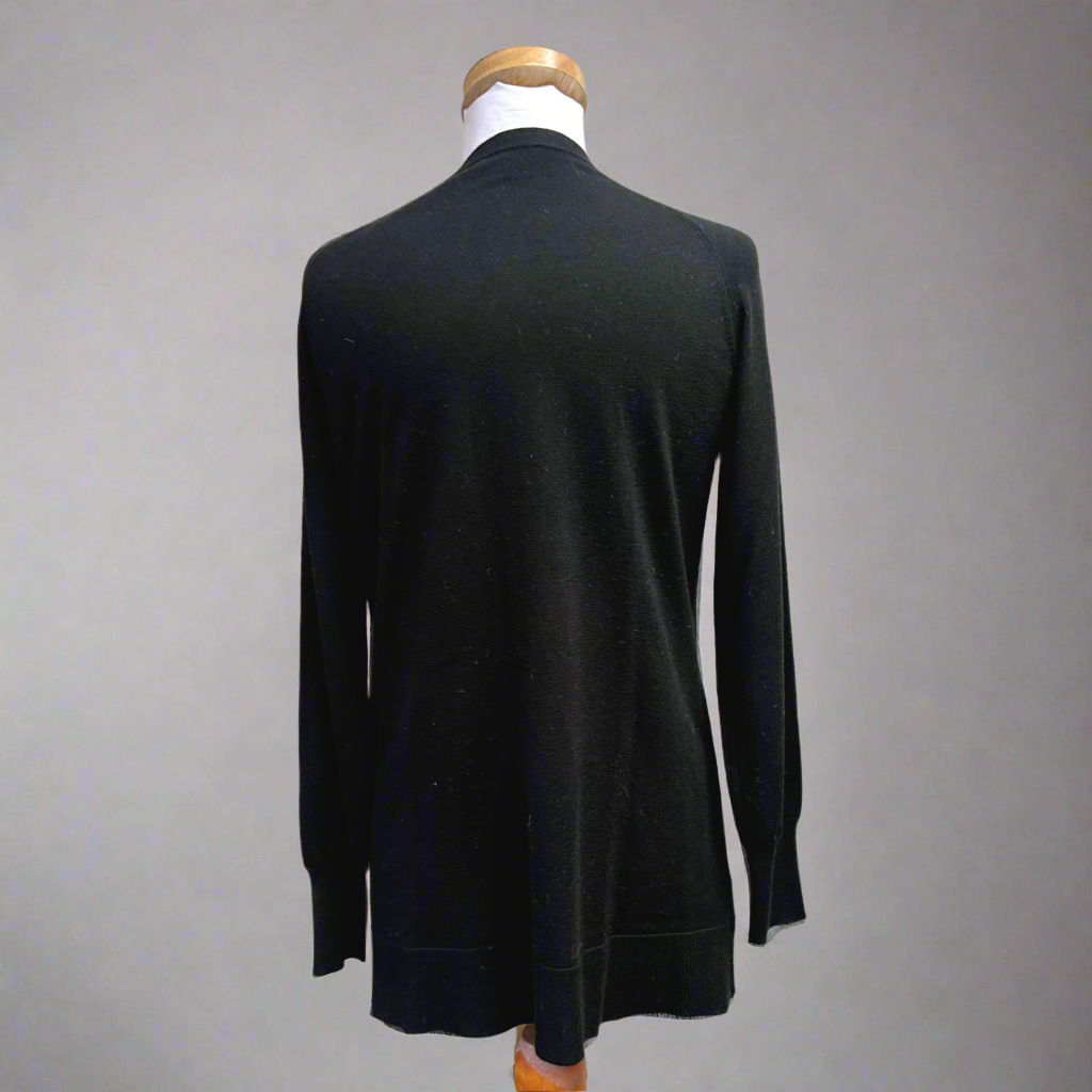 Worth black wool and leather sweater, size S/P