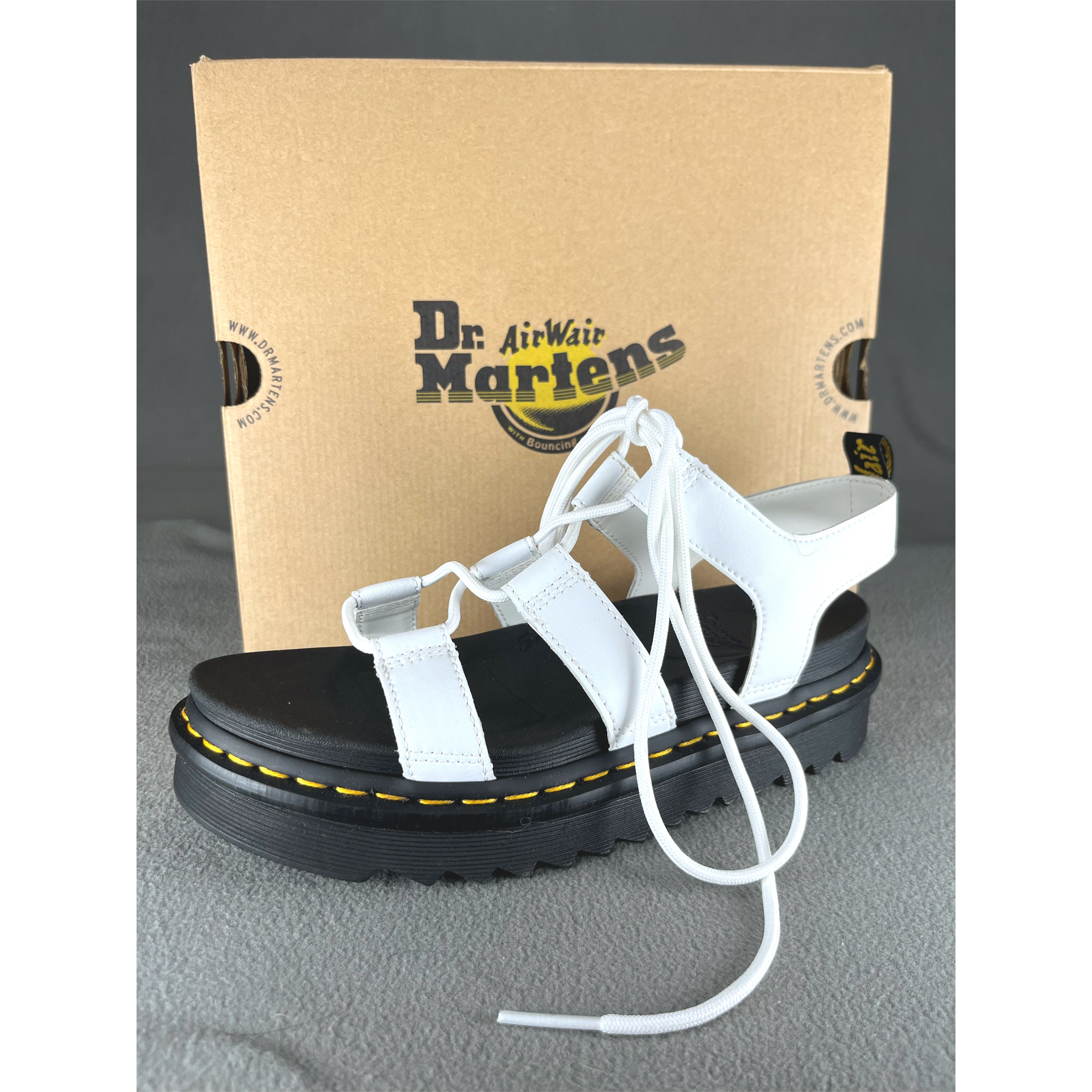 Doc Martens white Nartilla sandals, size 9, NEW IN BOX!