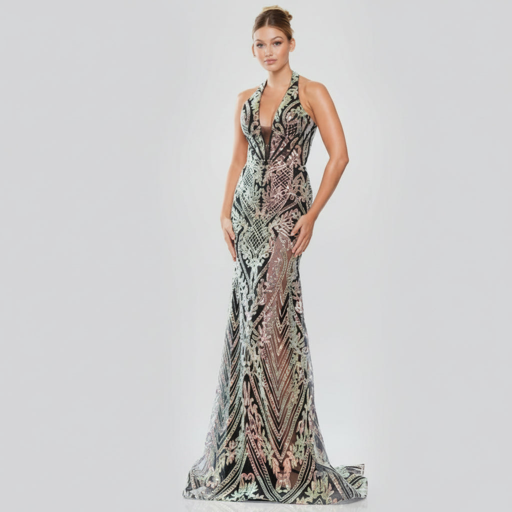 Colors black dress with iridescent beads, size 10, NEW WITH TAGS!