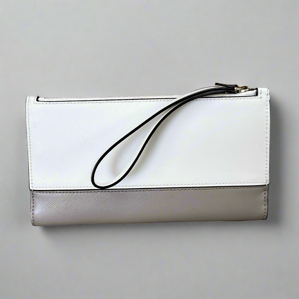 Kate Spade bone and gray wallet