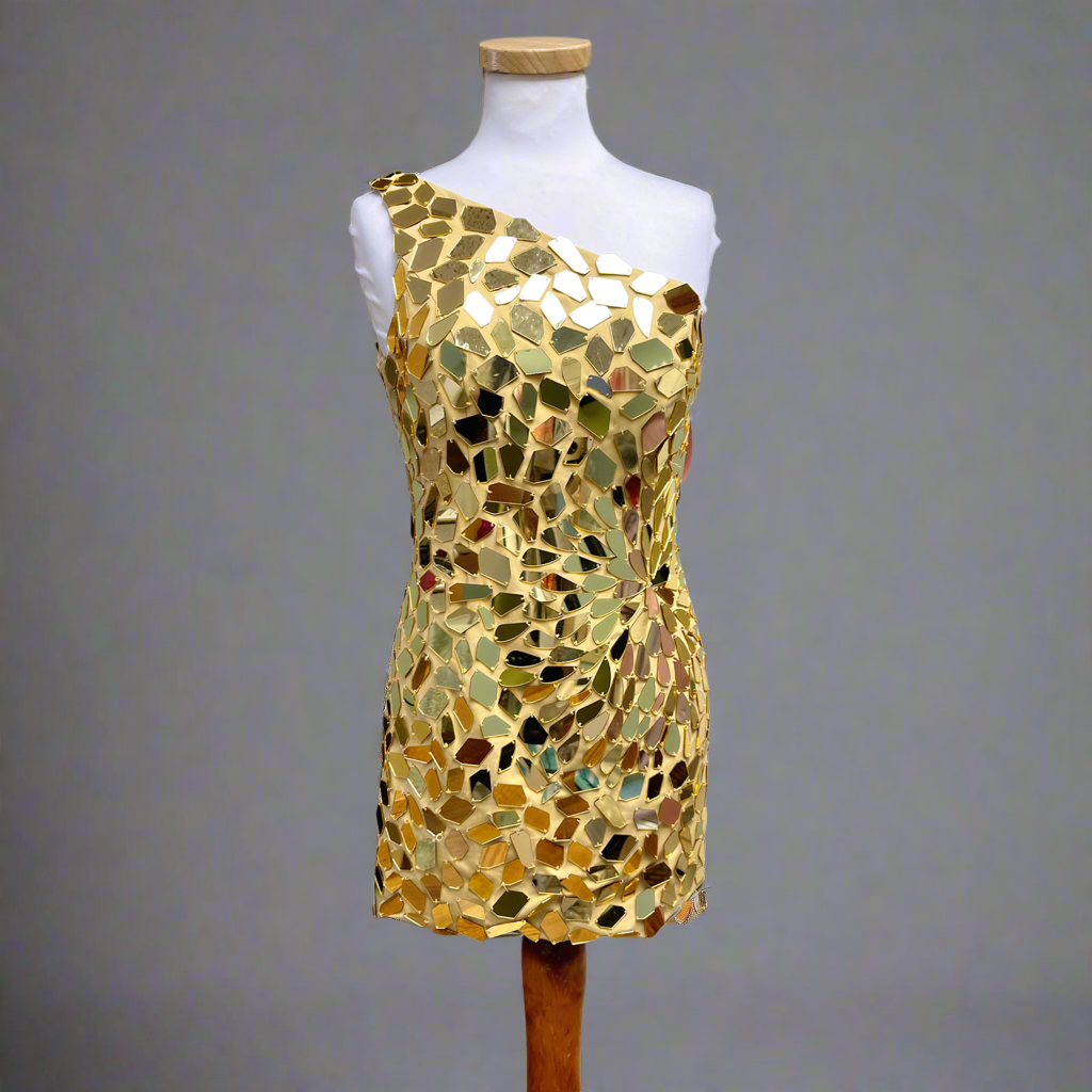 Gold mirrored dress, size S/M