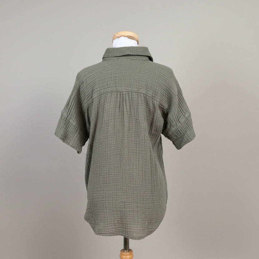 Michael Stars olive Gigi Popover top, size S, NEW WITH TAGS!