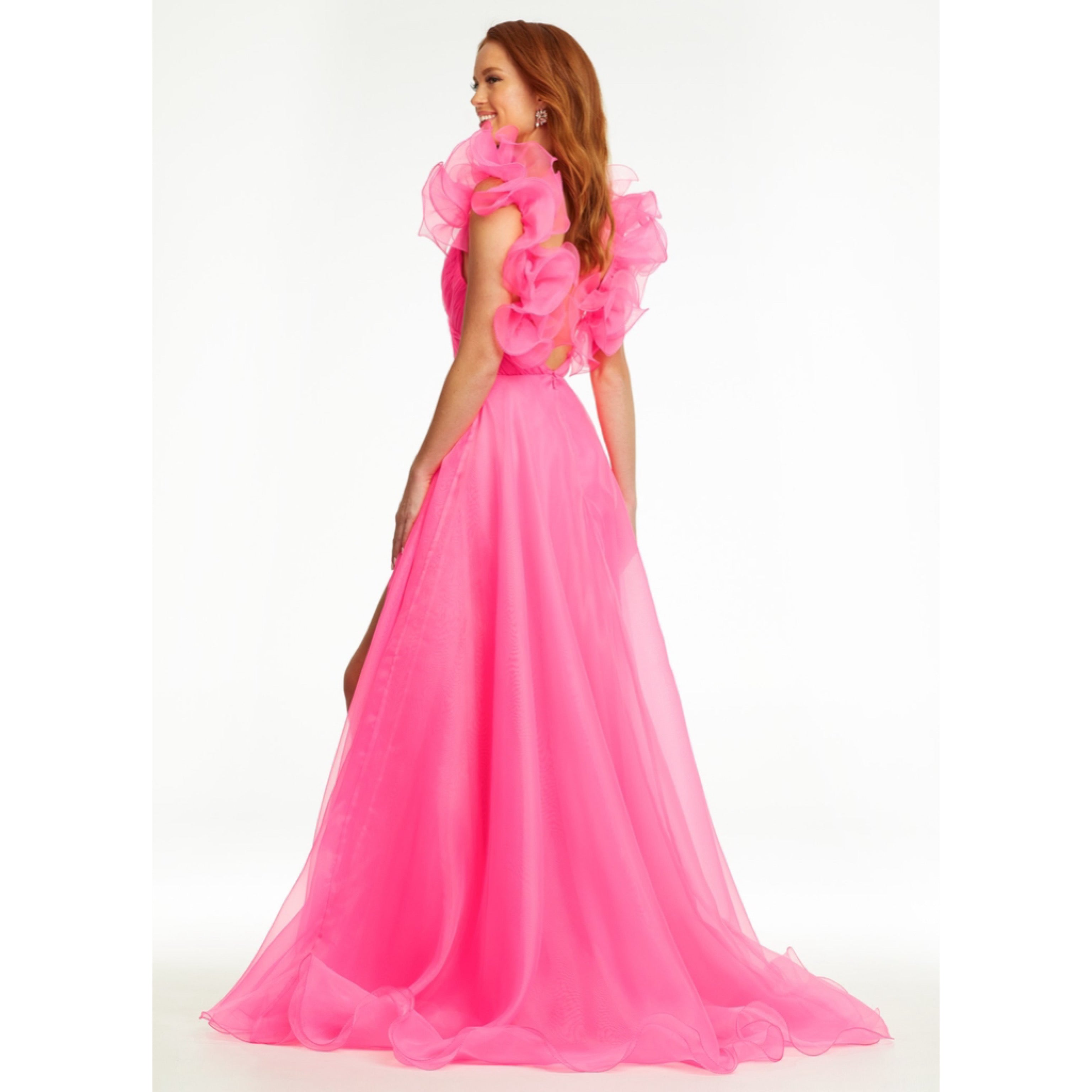 Ashley Lauren neon pink dress, size 4