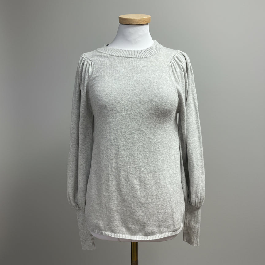 Apiece Apart gray puff sleeve sweater, size S