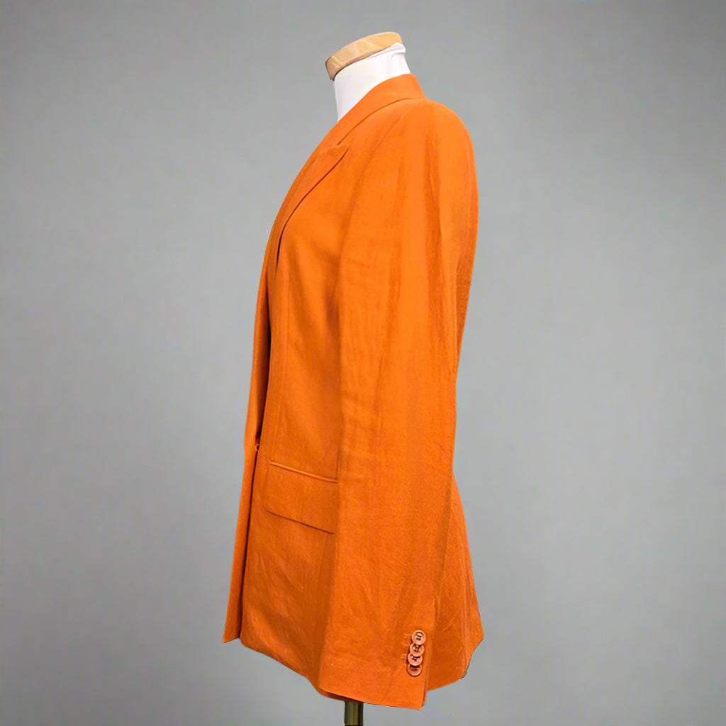 Loro Piana pumpkin linen blazer, size 40 (US 4-6)
