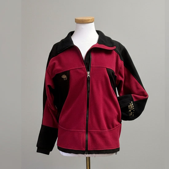 Mountain Hardwear plum and black Windstopper Tech Fleece jacket, size 10