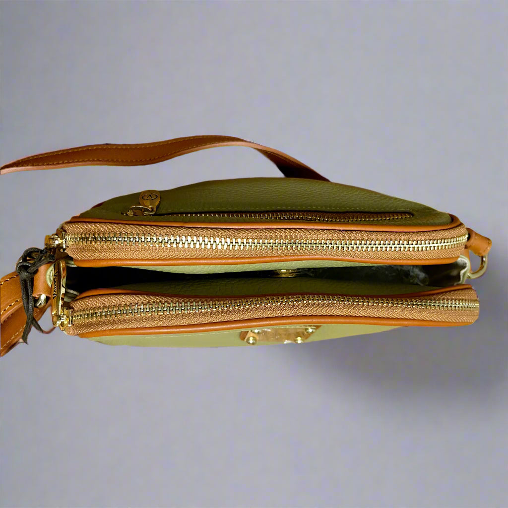 Valentina olive crossbody bag, BRAND NEW WITH TAGS!